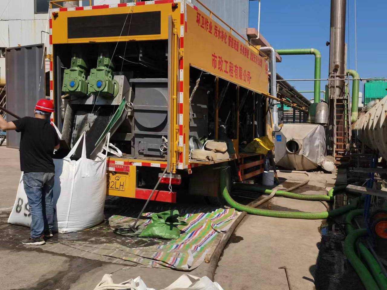 昔阳淤泥压干处理